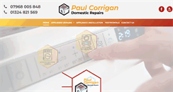 Desktop Screenshot of paulcorrigandomesticrepairs.co.uk